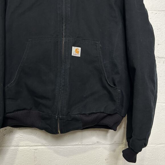 Vintage Carhartt Quilted Hooded Active Jacket “Black” J140 - Picture 3 of 9